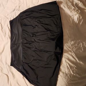 Womens black swim skort